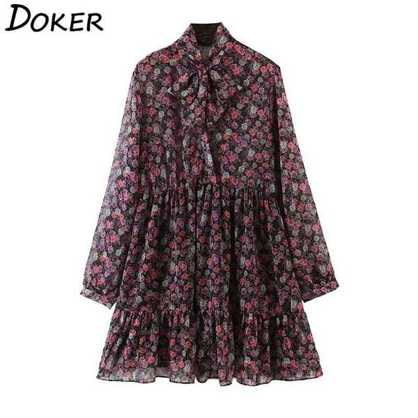 floral print chiffon mini dres vintage bow tie neck long sleeve elegant ladies es casual boho beach plus size 210604, Black;gray
floral print chiffon mini dres vintage bow tie neck long sleeve elegant ladies es casual boho beach plus size 210604, Black;gray