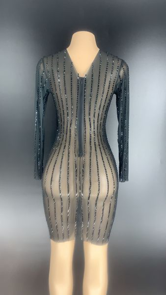 women stage silver black rhinestones transparent dress women dancer prom party show dress bar birthday outfit dress, Black;red
women stage silver black rhinestones transparent dress women dancer prom party show dress bar birthday outfit dress, Black;red