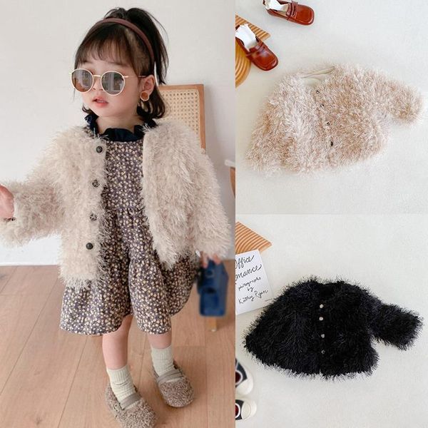 jackets bobora korean girl's coat plush baby foreign style wool cardigan black, Blue;gray
jackets bobora korean girl's coat plush baby foreign style wool cardigan black, Blue;gray