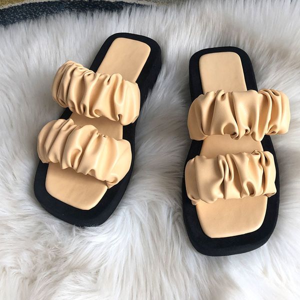 80% off shoes chanclas de punta cuadrada sandalias verano para las mujeres moda zapatos planos plisados, Black
80% off shoes chanclas de punta cuadrada sandalias verano para las mujeres moda zapatos planos plisados, Black
