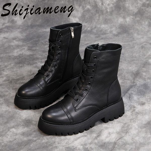 boots women's shoes leather british locomotive high soft1, Black 
boots women's shoes leather british locomotive high soft1, Black