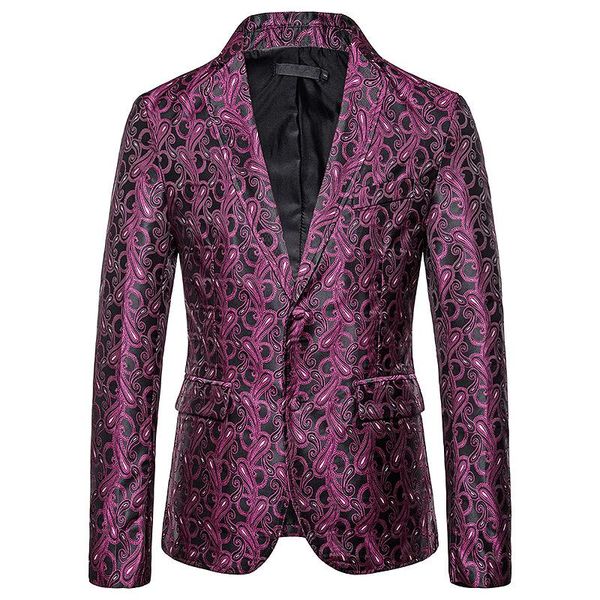 men's suits & blazers fancy casual blazer men floral print fashion night club cool suit jackets clothing banquet wedding dress, White;black
men's suits & blazers fancy casual blazer men floral print fashion night club cool suit jackets clothing banquet wedding dress, White;black