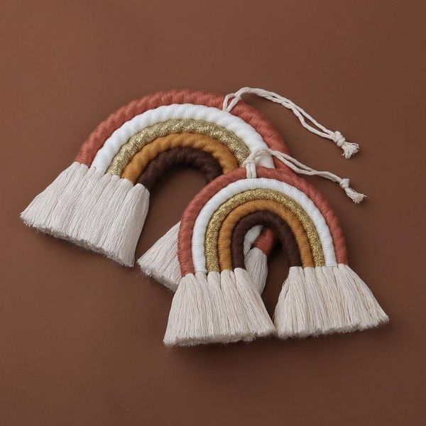 decorative objects & figurines 449c nordic hand-woven macrame rainbow tapestry kids room nursery wall hanging decoration party ornaments acc
decorative objects & figurines 449c nordic hand-woven macrame rainbow tapestry kids room nursery wall hanging decoration party ornaments acc