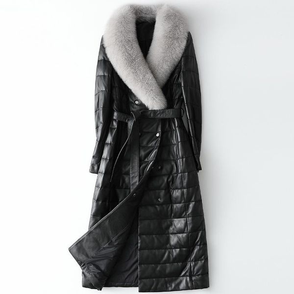 women's fur & faux autumn and winter fashion leather down jacket long outwear black classic sheepskin collar coat
women's fur & faux autumn and winter fashion leather down jacket long outwear black classic sheepskin collar coat