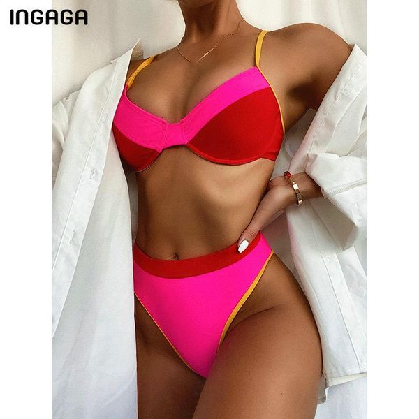 women's swimwear ingaga push up bikinis swimsuits high waist women patchwork biquni beachwear leg bathing suit bikini set, White;black
women's swimwear ingaga push up bikinis swimsuits high waist women patchwork biquni beachwear leg bathing suit bikini set, White;black