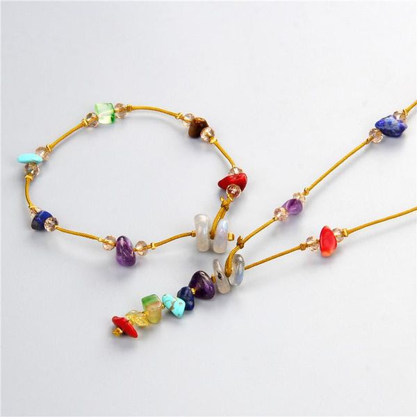 earrings & necklace colorful healing crystal jewelry set 7 chakras gemstones bracelets necklaces for women men reiki energy fashion, Silver 
earrings & necklace colorful healing crystal jewelry set 7 chakras gemstones bracelets necklaces for women men reiki energy fashion, Silver