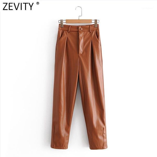 zevity women fashion solid casual pockets pu leather harem pants chic zipper trousers femme pantalones mujer p978 women's & capris, Black;white
zevity women fashion solid casual pockets pu leather harem pants chic zipper trousers femme pantalones mujer p978 women's & capris, Black;white