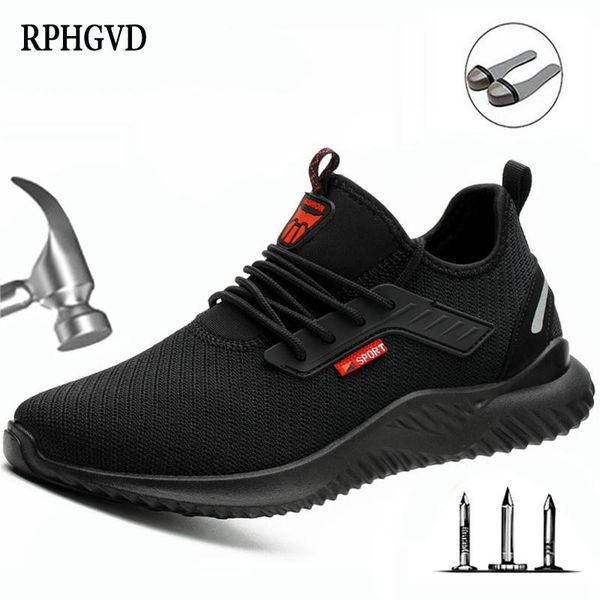 boots indestructible shoes men safety work with steel toe cap puncture-proof lightweight breathable sneakers drop, Black
boots indestructible shoes men safety work with steel toe cap puncture-proof lightweight breathable sneakers drop, Black