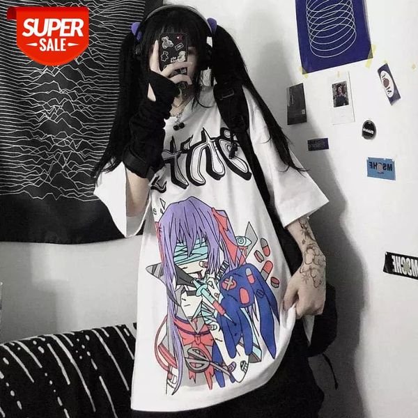 sweet tshirt women gothic summer korean ins dark funeral cartoon anime shirt loose white short-sleeved t-shirt female tide #qn6m, White;black
sweet tshirt women gothic summer korean ins dark funeral cartoon anime shirt loose white short-sleeved t-shirt female tide #qn6m, White;black