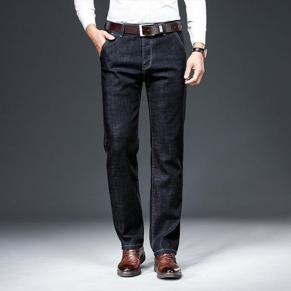 men's jeans autumn and winter thick business straight loose work casual middle-aged elderly dad wear trousers, Blue
men's jeans autumn and winter thick business straight loose work casual middle-aged elderly dad wear trousers, Blue