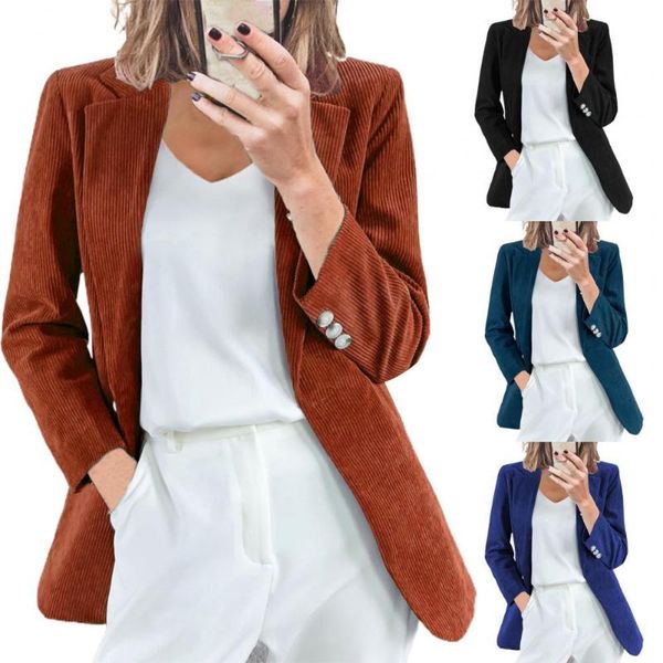 women's suits & blazers drop office lady blazer solid color turndown collar autumn winter slim lapel coat for daily wear, White;black
women's suits & blazers drop office lady blazer solid color turndown collar autumn winter slim lapel coat for daily wear, White;black