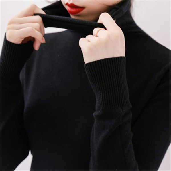 women's sweaters fashion bottoming turtleneck sweater women 2021 fall winter korean elastic soft long sleeve knitted female jumper, White;black
women's sweaters fashion bottoming turtleneck sweater women 2021 fall winter korean elastic soft long sleeve knitted female jumper, White;black