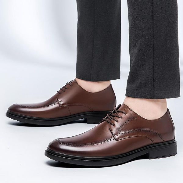 dress shoes men formal genuine leather luxury groom wedding brand lace up oxfords youth, Black
dress shoes men formal genuine leather luxury groom wedding brand lace up oxfords youth, Black