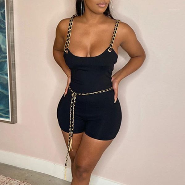 women's jumpsuits & rompers bkld women clothing 2021 spring chain spaghetti strap bodycon romper ladies jumpsuit one piece outfits part, Black;white
women's jumpsuits & rompers bkld women clothing 2021 spring chain spaghetti strap bodycon romper ladies jumpsuit one piece outfits part, Black;white