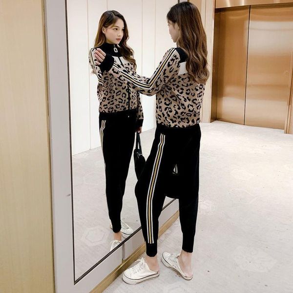 women's two piece pants letter jacquard knitted suit sports leisure fashion winter style casual sets, White
women's two piece pants letter jacquard knitted suit sports leisure fashion winter style casual sets, White