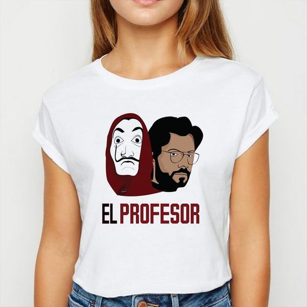 plus size la casa de women t shirts papel profesor trendy simple female shirt harajuku spring summer casual o, White
plus size la casa de women t shirts papel profesor trendy simple female shirt harajuku spring summer casual o, White