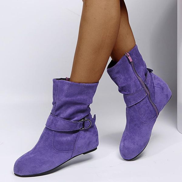 boots flat women's with belt buckle warm and fashionable versatile durable comfortable, Black
boots flat women's with belt buckle warm and fashionable versatile durable comfortable, Black