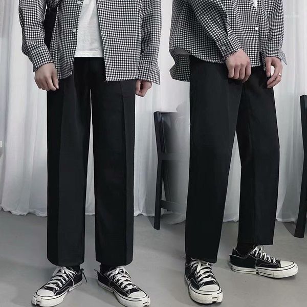 male pants men's casual summer loose cropped work ol straight trousers solid color soft breathable, Black
male pants men's casual summer loose cropped work ol straight trousers solid color soft breathable, Black