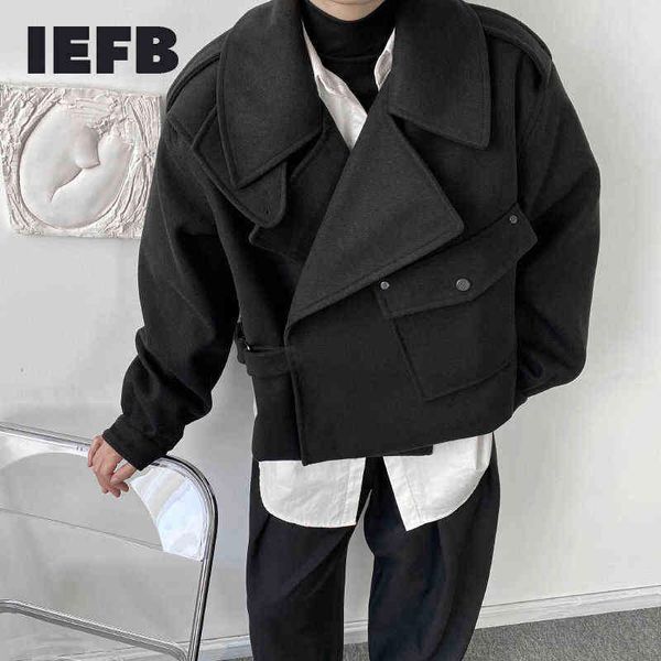 iefb men's spring and autumn punk hip hop short style woolen black jacket loose thickness oversized coat for male casual 9y4652 211122
iefb men's spring and autumn punk hip hop short style woolen black jacket loose thickness oversized coat for male casual 9y4652 211122