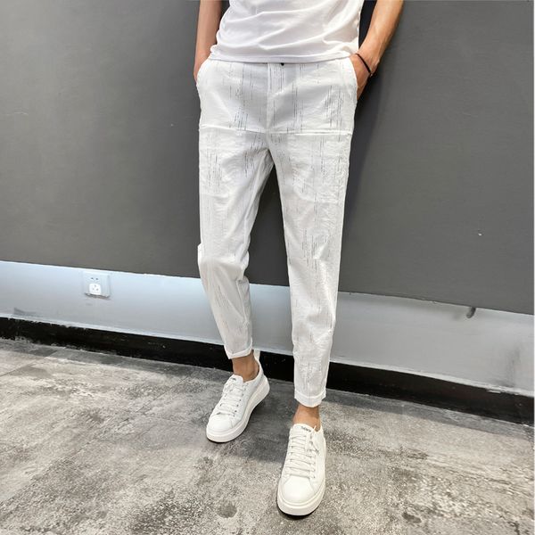 2021 new silk summer ice cotton linen fine fashion thin fit casual all game streetwear male pants clothes 36 7ged, Black
2021 new silk summer ice cotton linen fine fashion thin fit casual all game streetwear male pants clothes 36 7ged, Black