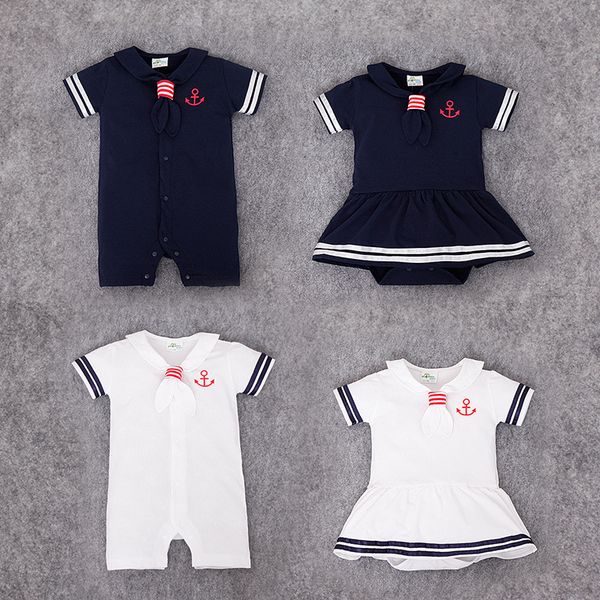 baby clothes boy treasure girl treasure navy romper cotton boat anchor short sleeved dress, Blue
baby clothes boy treasure girl treasure navy romper cotton boat anchor short sleeved dress, Blue