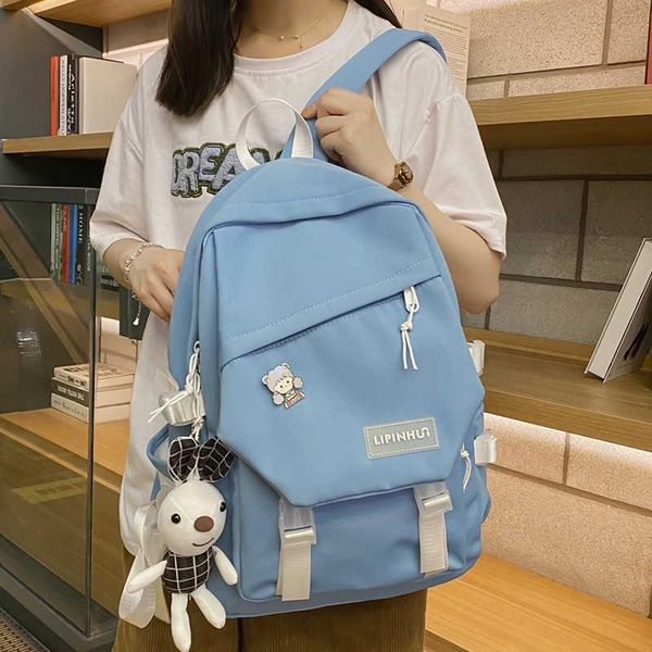 backpack water-proof women's bag solid color buckle travel teenage girls capacity
backpack water-proof women's bag solid color buckle travel teenage girls capacity