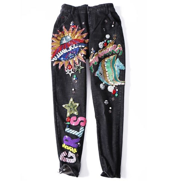 women's jeans sequined skinny bottoms for girls trousers women casual denim pants femme pencil beading pattern, Blue
women's jeans sequined skinny bottoms for girls trousers women casual denim pants femme pencil beading pattern, Blue