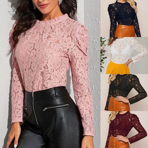 women's blouses & shirts womens and 2021 summer long style commuting pullover o-neck lace bottoming office shirt blouse blusas mujer, White
women's blouses & shirts womens and 2021 summer long style commuting pullover o-neck lace bottoming office shirt blouse blusas mujer, White