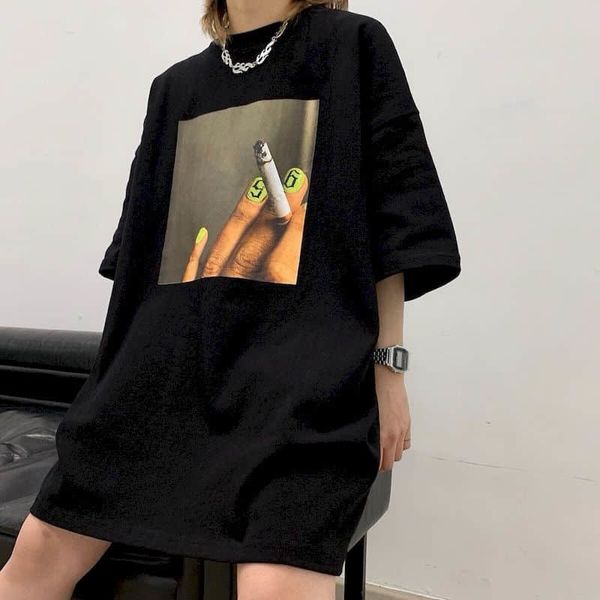 women's short sleeve couple vintage korean summer goth trend hong kong style plus size printed shirt loose 0hnw, White
women's short sleeve couple vintage korean summer goth trend hong kong style plus size printed shirt loose 0hnw, White