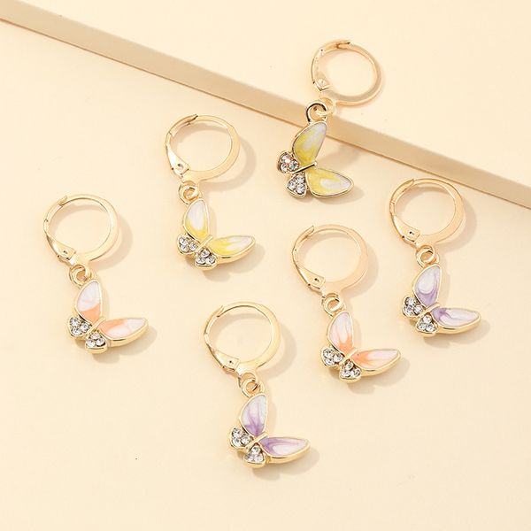ez2905 jewelry temperament color oil dripping butterfly super fairy diamond earrings, Silver
ez2905 jewelry temperament color oil dripping butterfly super fairy diamond earrings, Silver