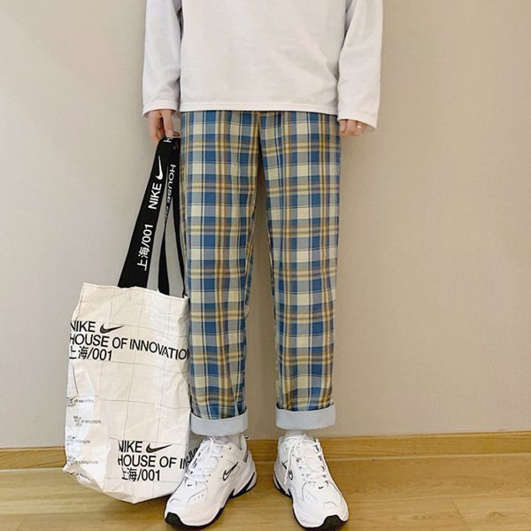 2021 new plaid men's fashion retro casual men streetwear hip-hop straight wide-leg pants mens trousers s-2xl kond, Black
2021 new plaid men's fashion retro casual men streetwear hip-hop straight wide-leg pants mens trousers s-2xl kond, Black
