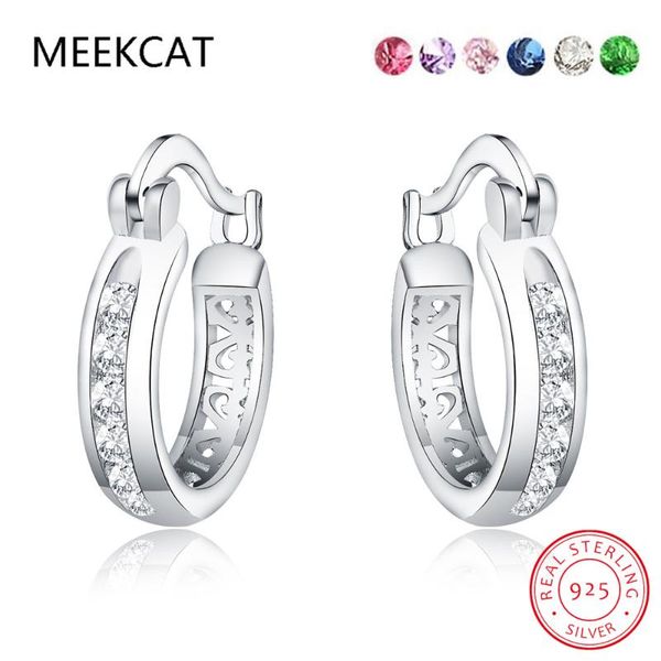 hoop & huggie meekcat 925 sterling silver white/green/red/pink/purple/blue round zirconia earrings for woman wedding engagement jewelry, Golden;silver
hoop & huggie meekcat 925 sterling silver white/green/red/pink/purple/blue round zirconia earrings for woman wedding engagement jewelry, Golden;silver