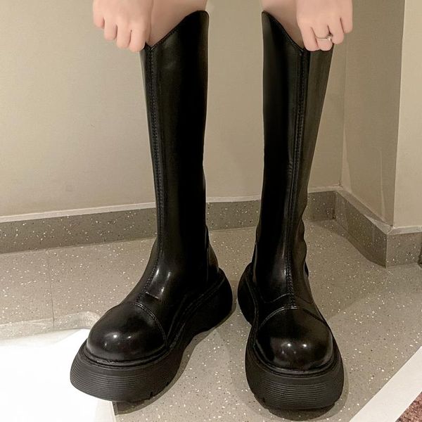 boots round head square heel mid tube women's casual 2021 autumn fashion platform back zipper motorcycle, Black
boots round head square heel mid tube women's casual 2021 autumn fashion platform back zipper motorcycle, Black