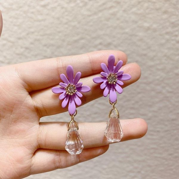 dangle & chandelier 2021 unique design purple flowers butterfly drop earrings for women sweet fairy mystery shiny crystal resin yarn earring, Silver
dangle & chandelier 2021 unique design purple flowers butterfly drop earrings for women sweet fairy mystery shiny crystal resin yarn earring, Silver