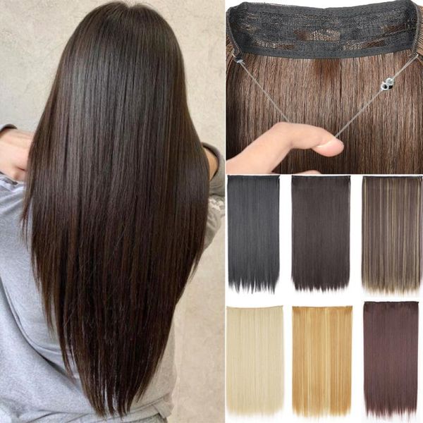 synthetic wigs lisi girl 16 or 22inch invisible wire no clip one piece hair false hairpieces for women, Black
synthetic wigs lisi girl 16 or 22inch invisible wire no clip one piece hair false hairpieces for women, Black