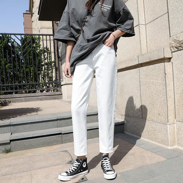 women's jeans white woman korean summer 2021 high waist harem pants trousers ladies jean taille haute femme vintage mom loose, Blue
women's jeans white woman korean summer 2021 high waist harem pants trousers ladies jean taille haute femme vintage mom loose, Blue