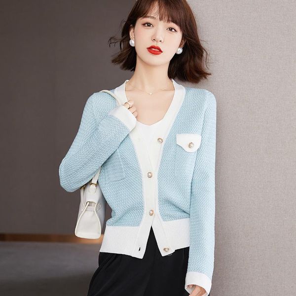 women's hoodies & sweatshirts clothing autumn and winter 2021 xianqi blue stitched sweater cardigan sweet temperament simple coat women, Black
women's hoodies & sweatshirts clothing autumn and winter 2021 xianqi blue stitched sweater cardigan sweet temperament simple coat women, Black