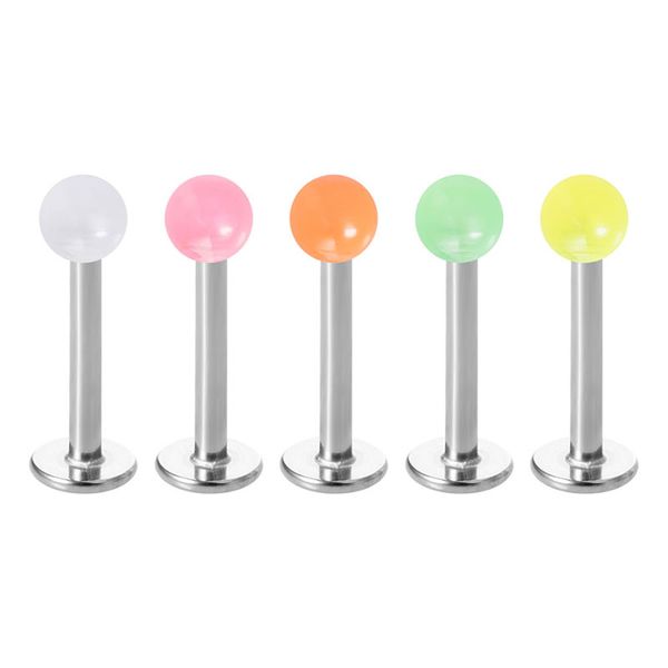 5pcs luminous glow labret lip ring piercing bar surgical steel ear stud cartilage earring tragus helix monroe body jewelry, Black
5pcs luminous glow labret lip ring piercing bar surgical steel ear stud cartilage earring tragus helix monroe body jewelry, Black
