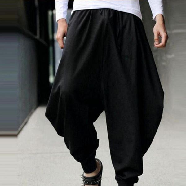 men's pants hiphop men ankle tied drop crotch cotton trousers loose drawstring long baggy sweatpants dance s-5xl, Black
men's pants hiphop men ankle tied drop crotch cotton trousers loose drawstring long baggy sweatpants dance s-5xl, Black