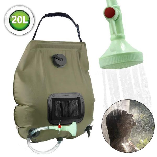 outdoor solar hiking water bags camping shower bag 20l heating hydration hose interchangeable head
outdoor solar hiking water bags camping shower bag 20l heating hydration hose interchangeable head