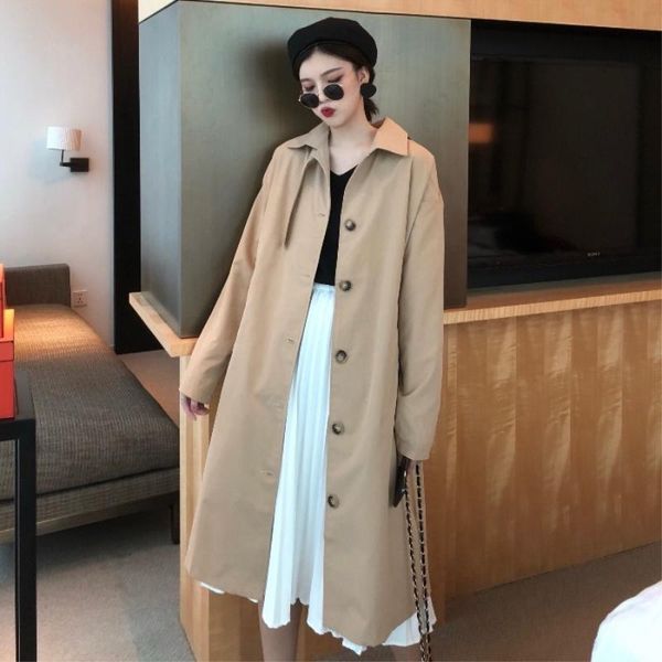 women's trench coats clothes 2021 autumn winter womens cotton casual long sleeve plus size fashions british style ladies femme, Tan;black
women's trench coats clothes 2021 autumn winter womens cotton casual long sleeve plus size fashions british style ladies femme, Tan;black