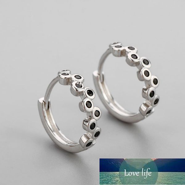 925 sterling silver black cz hoop earrings for women men simple exquisite ear jewelry gifts, Golden;silver
925 sterling silver black cz hoop earrings for women men simple exquisite ear jewelry gifts, Golden;silver