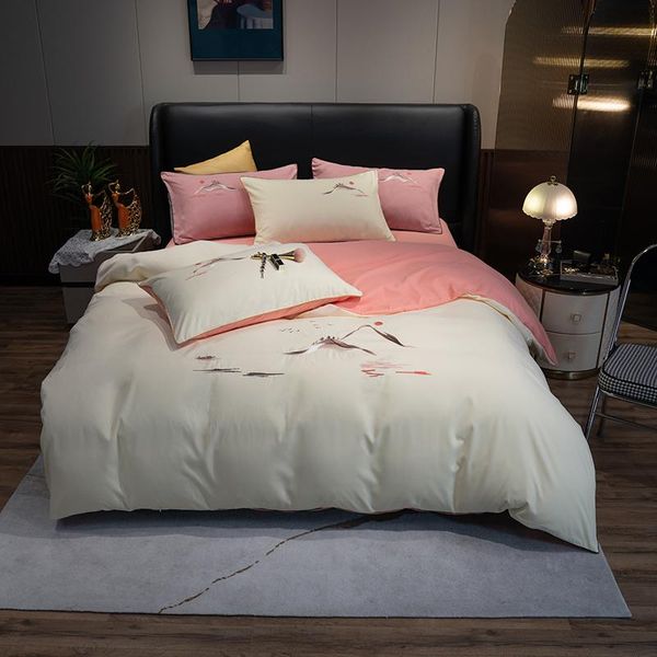 bedding sets luxury set nordic simplicity bedclothes solid embroidery bed sheet single king size home/el soft brushed duvet cover
bedding sets luxury set nordic simplicity bedclothes solid embroidery bed sheet single king size home/el soft brushed duvet cover
