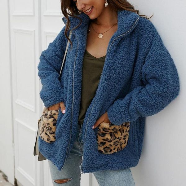 women's jackets women autumn winter zipper faux fur teddy coat warm soft plush jacket leopard fashion female overcoat pocket outwear, Black;brown
women's jackets women autumn winter zipper faux fur teddy coat warm soft plush jacket leopard fashion female overcoat pocket outwear, Black;brown