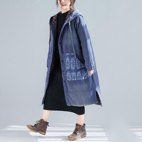 women's trench coats hooded printing washed large size thickening long windbreaker multi-color warm winter fashion casual cotton clothe, Tan;black
women's trench coats hooded printing washed large size thickening long windbreaker multi-color warm winter fashion casual cotton clothe, Tan;black
