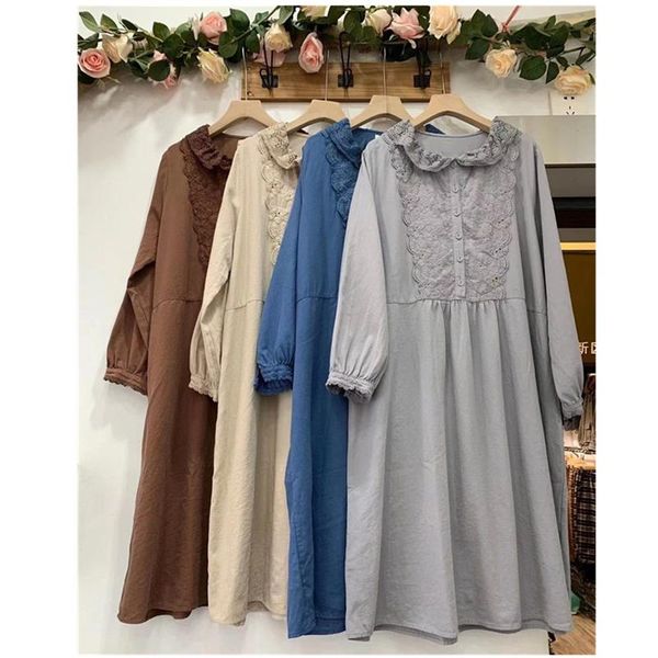 casual dresses fairynatural women 2021 spring autumn lace cotton 100% lacing ladies japanese loose retro dress patchwork, Black;gray
casual dresses fairynatural women 2021 spring autumn lace cotton 100% lacing ladies japanese loose retro dress patchwork, Black;gray