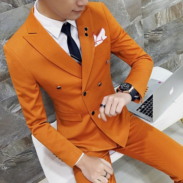 classic color for men piece sets slim fit business formal wear groom man marriage costume homme suit 6l98, White;black
classic color for men piece sets slim fit business formal wear groom man marriage costume homme suit 6l98, White;black