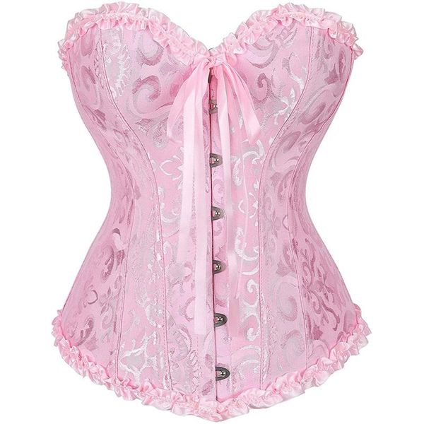 bustiers & corsets women's overbust and plus size jacquard lace up corset body shaper lingerie waist cincher, Black;white
bustiers & corsets women's overbust and plus size jacquard lace up corset body shaper lingerie waist cincher, Black;white
