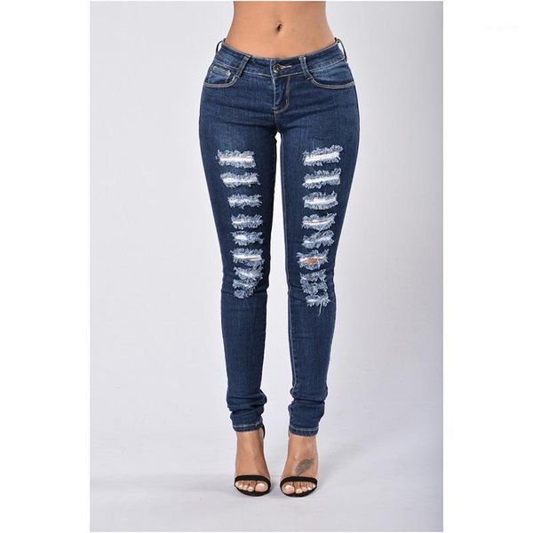 womens fall fashion female denim skinny hole ripped pencil high waist slim stretch washing trousers plus size women's jeans, Blue
womens fall fashion female denim skinny hole ripped pencil high waist slim stretch washing trousers plus size women's jeans, Blue