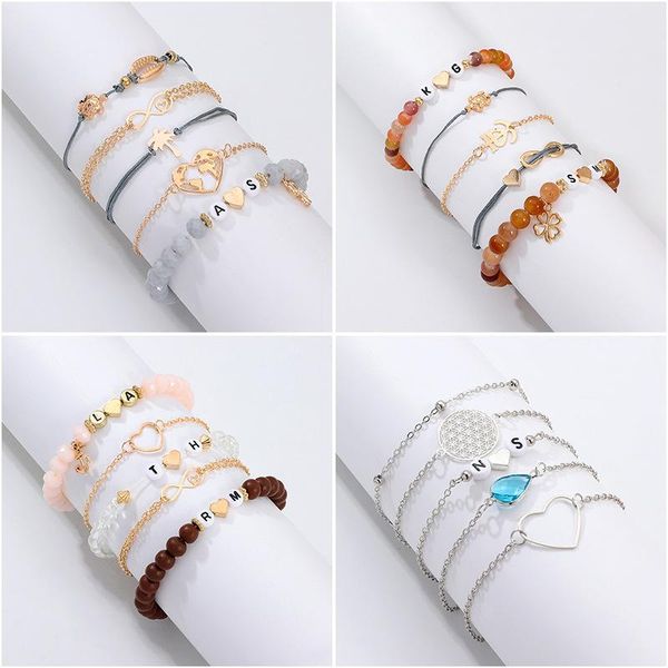 charm bracelets 5pcs/set bohemia handmade weave rope bracelet for women multilayer eye shell letter beaded bangles boho jewelry, Golden;silver
charm bracelets 5pcs/set bohemia handmade weave rope bracelet for women multilayer eye shell letter beaded bangles boho jewelry, Golden;silver